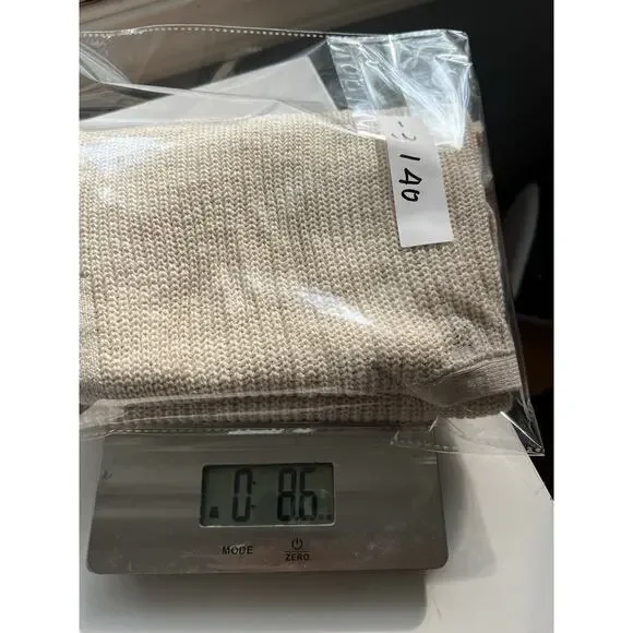 NWT Banana Republic Womens Cotton Linen Knit Ribbed Vest Sz M Cream Boho Casual - Picture 12 of 12